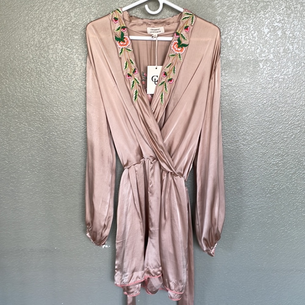 NWT Chasing Unicorns Walk Away Embroidered Silk Romper Sz XL - Picture 5 of 12